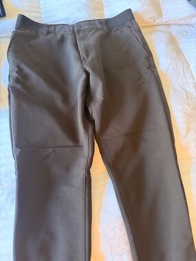 Zara Men's Dark Brown Stretch Chinos
